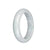 Real Grade A White with Green Patch Jade Bangle - 58mm Half Moon