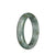 Genuine Grade A Light Grey with Bluish Green and Brown Patches Burma Jade Bracelet - 58mm Half Moon