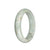 Genuine Natural Greyish White with Light Brown Spots Jadeite Bangle Bracelet - 58mm Half Moon