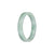 Real Grade A Green Pattern Burmese Jade Bangle Bracelet - 52mm Flat