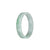 Genuine Type A Green Pattern Jadeite Bangle - 50mm Flat