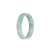 Genuine Type A Green Pattern Jadeite Bangle - 50mm Flat