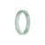 Real Untreated Green Pattern Jade Bangle Bracelet - 52mm Flat