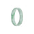 Real Natural Green Pattern Jade Bracelet - 51mm Flat