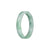 Genuine Type A Green Pattern Jadeite Bracelet - 52mm Flat