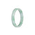 Certified Natural Pale Green with Green Pattern Burma Jade Bangle Bracelet - 52mm Flat