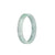 Real Grade A Pale Green with Green Pattern Jade Bangle - 52mm Flat