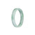 Certified Type A Pale Green with Green Pattern Traditional Jade Bangle - 52mm Flat