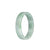 Real Untreated Pale Green with Green Pattern Jade Bangle Bracelet - 52mm Flat