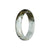 Real Pale Green with Brown Jadeite Bangle - 55mm Half Moon