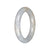 Untreated Light Grey Burma Jade Bangle Bracelet - 55mm Round