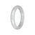 Untreated Pale Green Traditional Jade Bangle - 59mm Half Moon