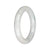 Real White with Pale Green Traditional Jade Bangle - 57mm Round