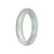 Authentic Pale Green Traditional Jade Bangle - 58mm Half Moon