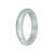 Authentic Pale Green Traditional Jade Bangle - 58mm Half Moon