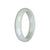 Authentic Pale Green Jadeite Jade Bangle - 59mm Half Moon