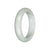 Grade A Pale Green Jade Bangle - 58mm Half Moon