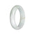 Grade A Pale Green Burma Jade Bangle - 59mm Half Moon