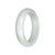 Grade A Pale Green Burma Jade Bangle - 59mm Half Moon