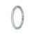 Real Pale Green with White Jadeite Bangle - 59mm Petite Round