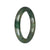 Authentic Grey with Green Pattern Jadeite Bangle - 57mm Round