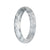 Natural Grey Pattern Traditional Jade Bangle - 63mm Half Moon