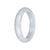 Authentic Light Grey Burma Jade Bangle Bracelet - 59mm Half Moon