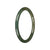 Untreated Green Jade Bangle - 61mm Petite Round