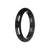 Untreated Black Jadeite Bangle - 58mm Half Moon