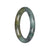 Untreated Grey and Brown with Green Pattern Jadeite Jade Bangle - 57mm Round