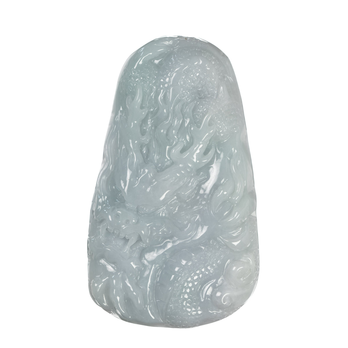 Certified Jadeite Jade Dragon Pendant