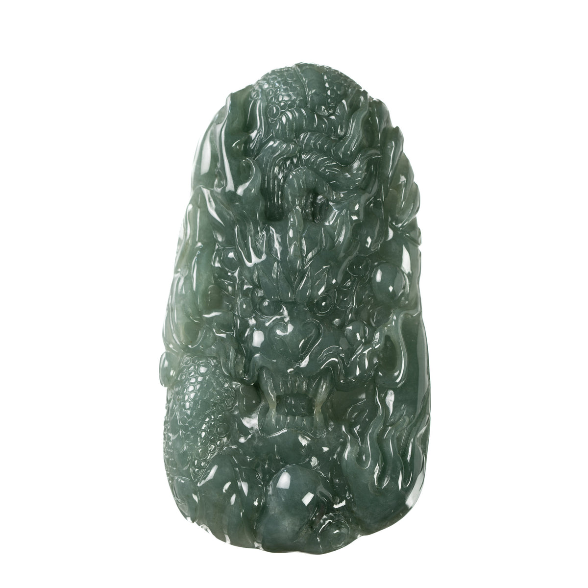 Dragon Jade Pendant - Untreated Jadeite Jade