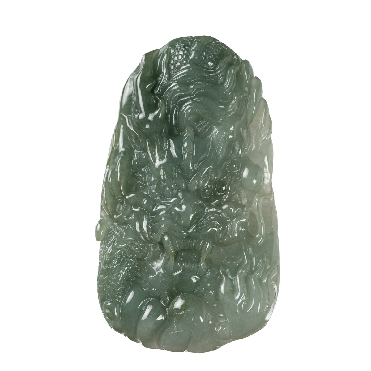 Large Dragon Jadeite Jade Pendant