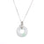 White Jade Donut Pendant in 18K Gold - Birdie