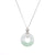 White and Green Jadeite Jade Donut Pendant