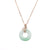 18K Rose Gold Light Green Jade Donut Pendant - Birdie