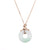 Birdie Jade Donut Pendant in 18K Rose Gold