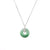 Petite Green Jade Donut Pendant - Leafs