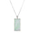 Rectangular Jadeite Jade Pendant - Floral Frame