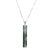 Jade Cylinder Pendant with Dark Green Pattern