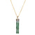 9K Yellow Gold Jade Cylinder Pendant