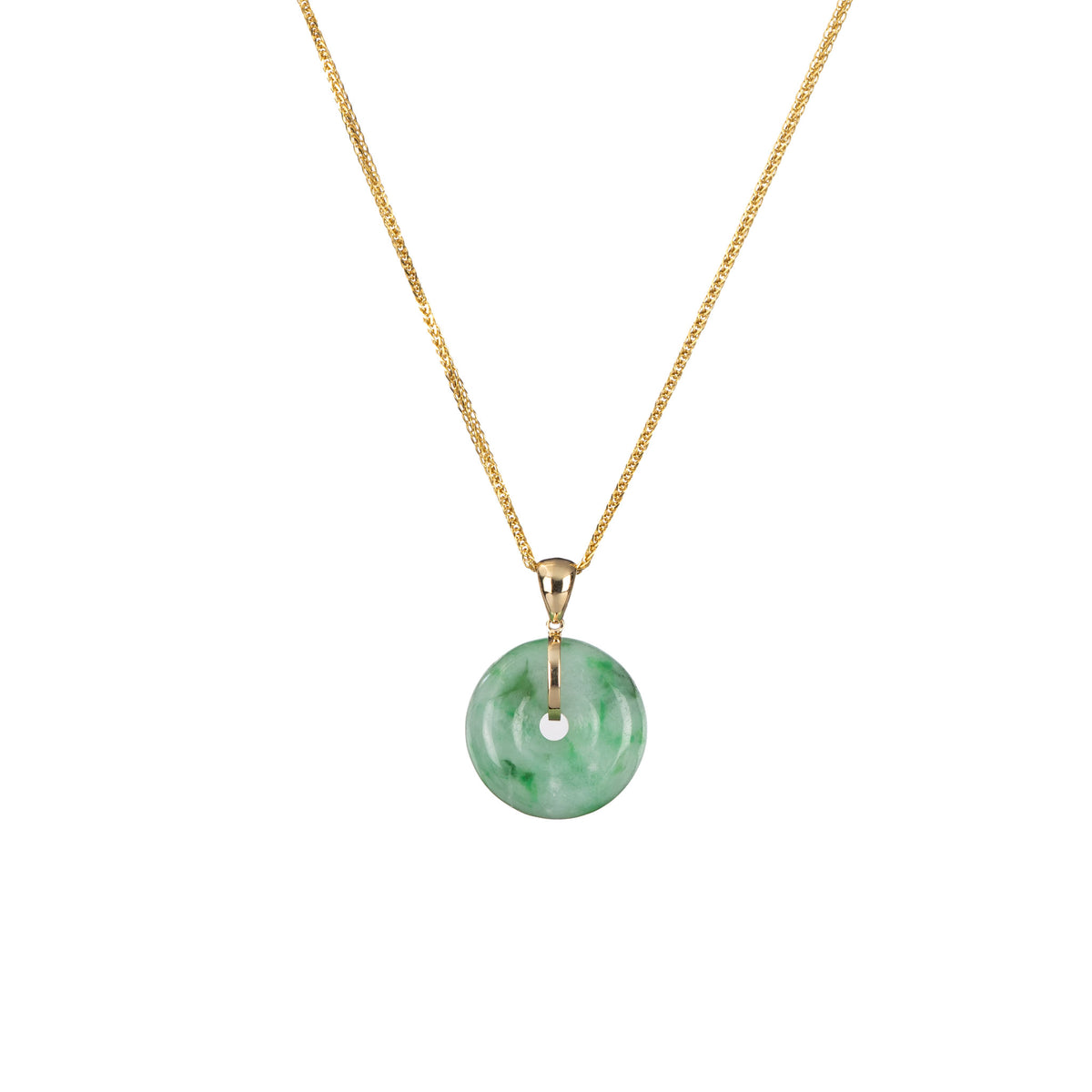 Dainty Burmese Jade Pendant - Kandy Donut