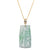 White and Green Jade Bamboo Pendant