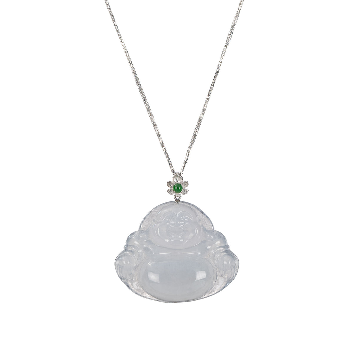 Burmese Jadeite Laughing Buddha Pendant