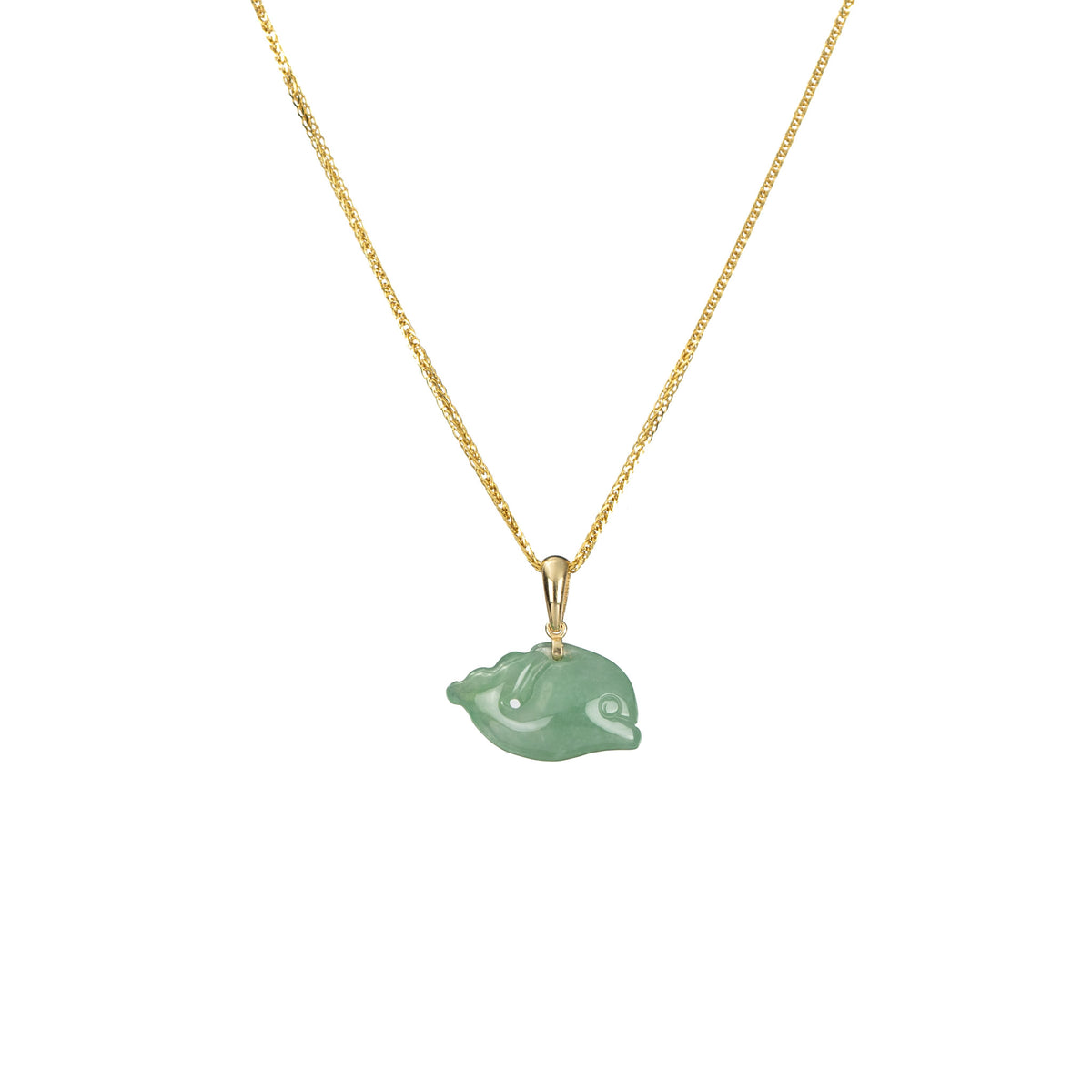 Petite Dolphin Jade Necklace