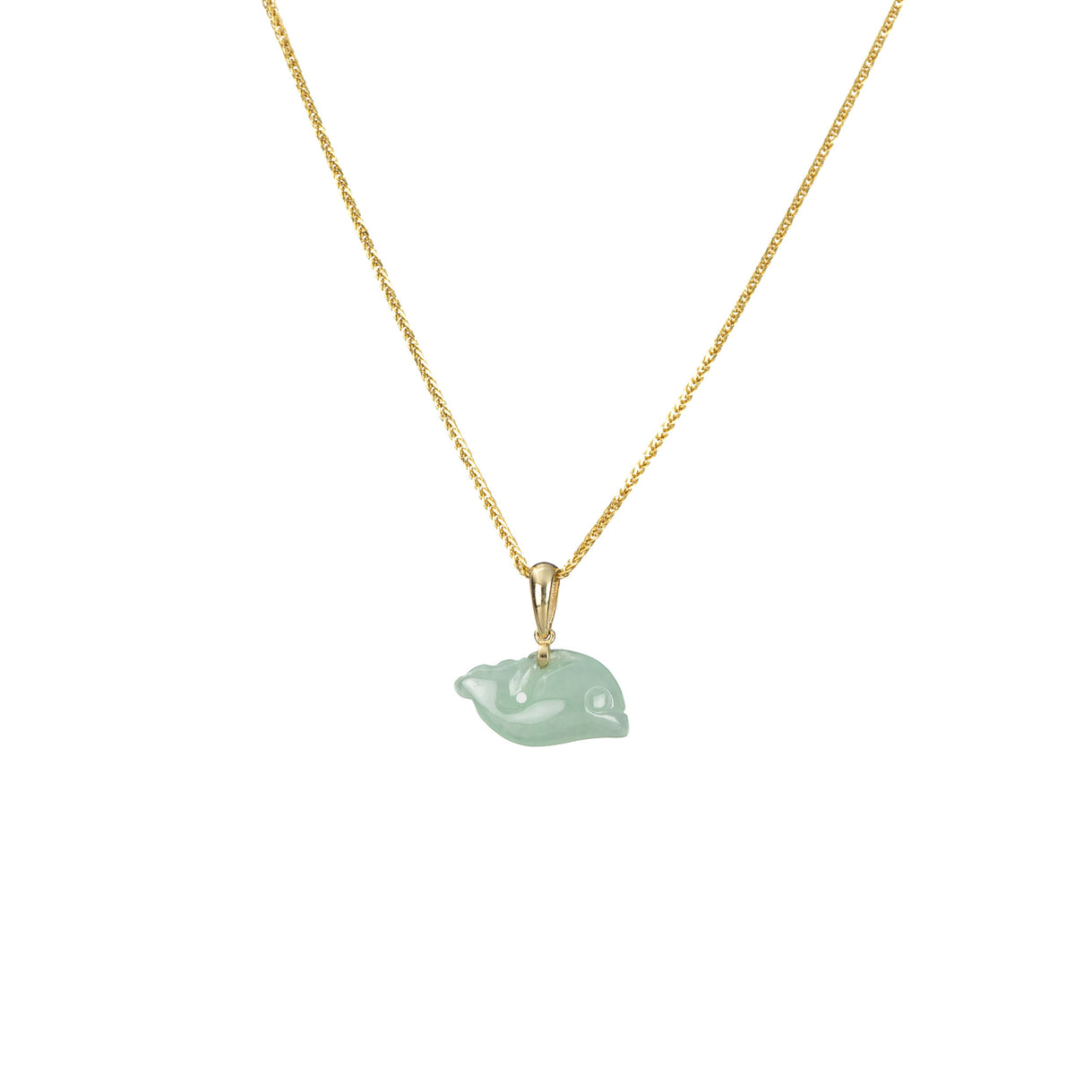 Dainty Dolphin Jadeite Jade Pendant