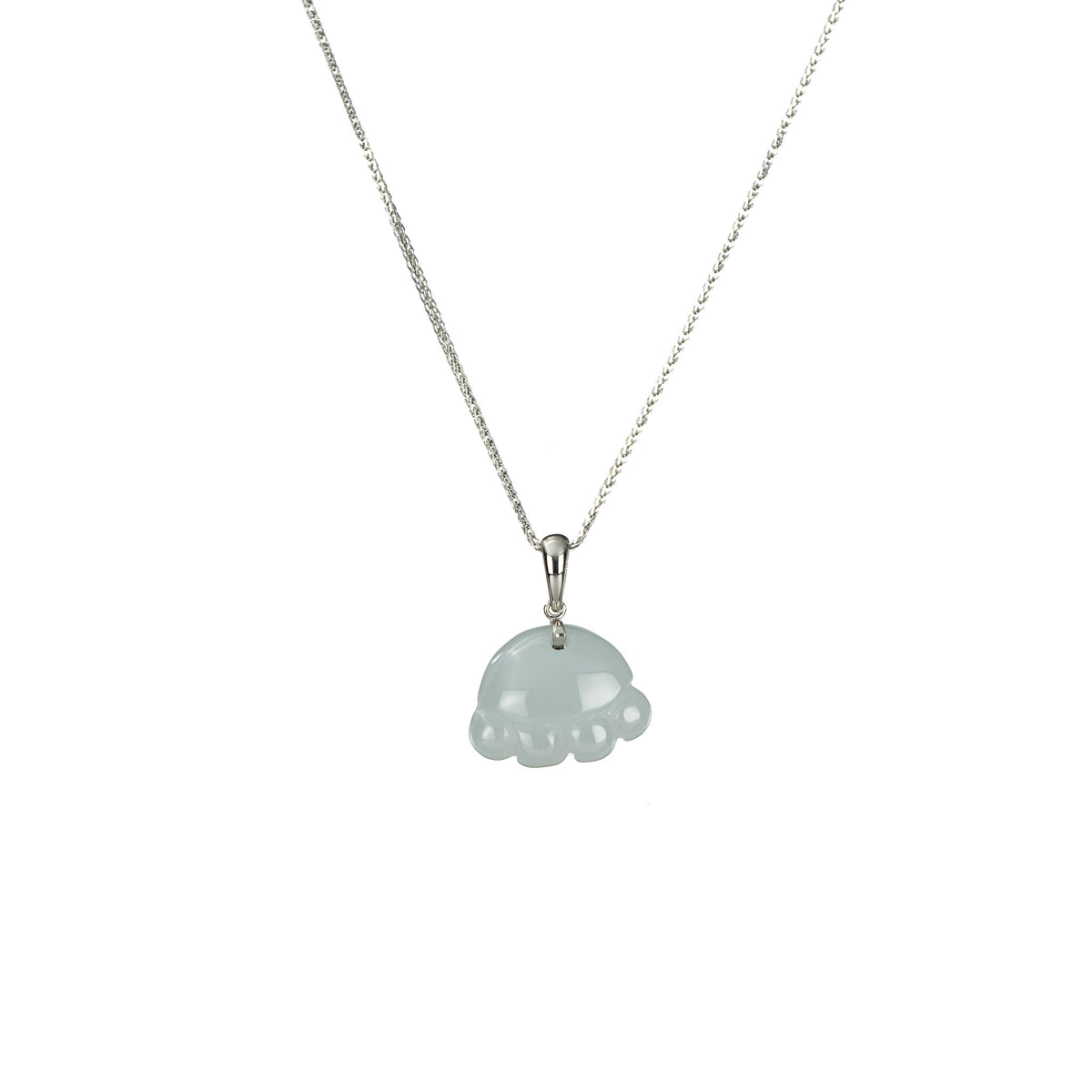 Paw Footprint Jade Pendant