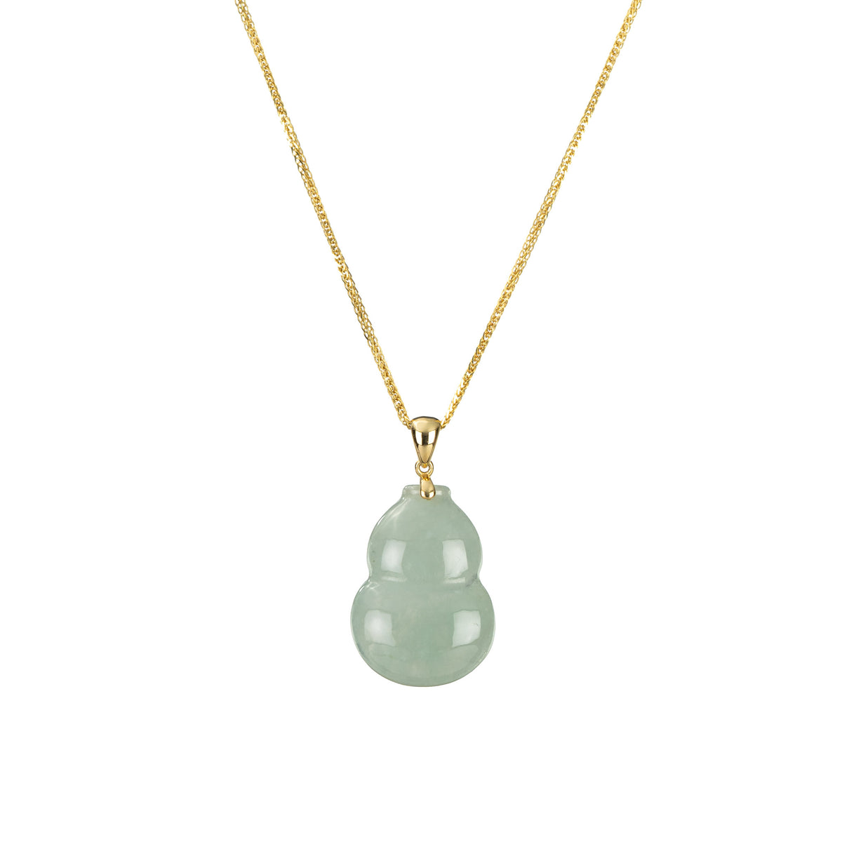 Green Hulu Jade Pendant - Natural Burmese Jadeite