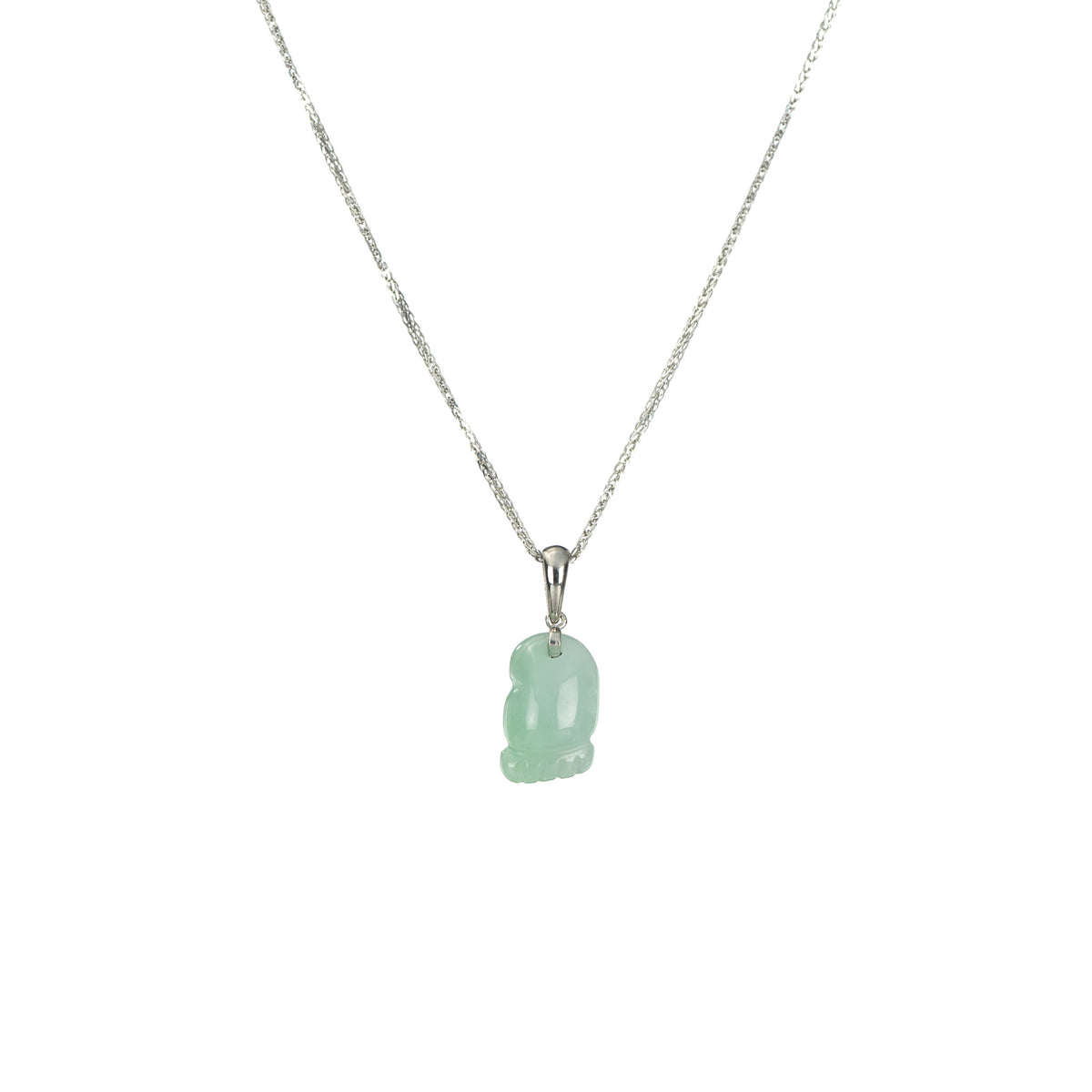 Small Green Jade Baby Foot Jade Pendant - Grade A Jadeite