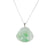 Natural Happy Buddha Jade Pendant - 18K White Gold